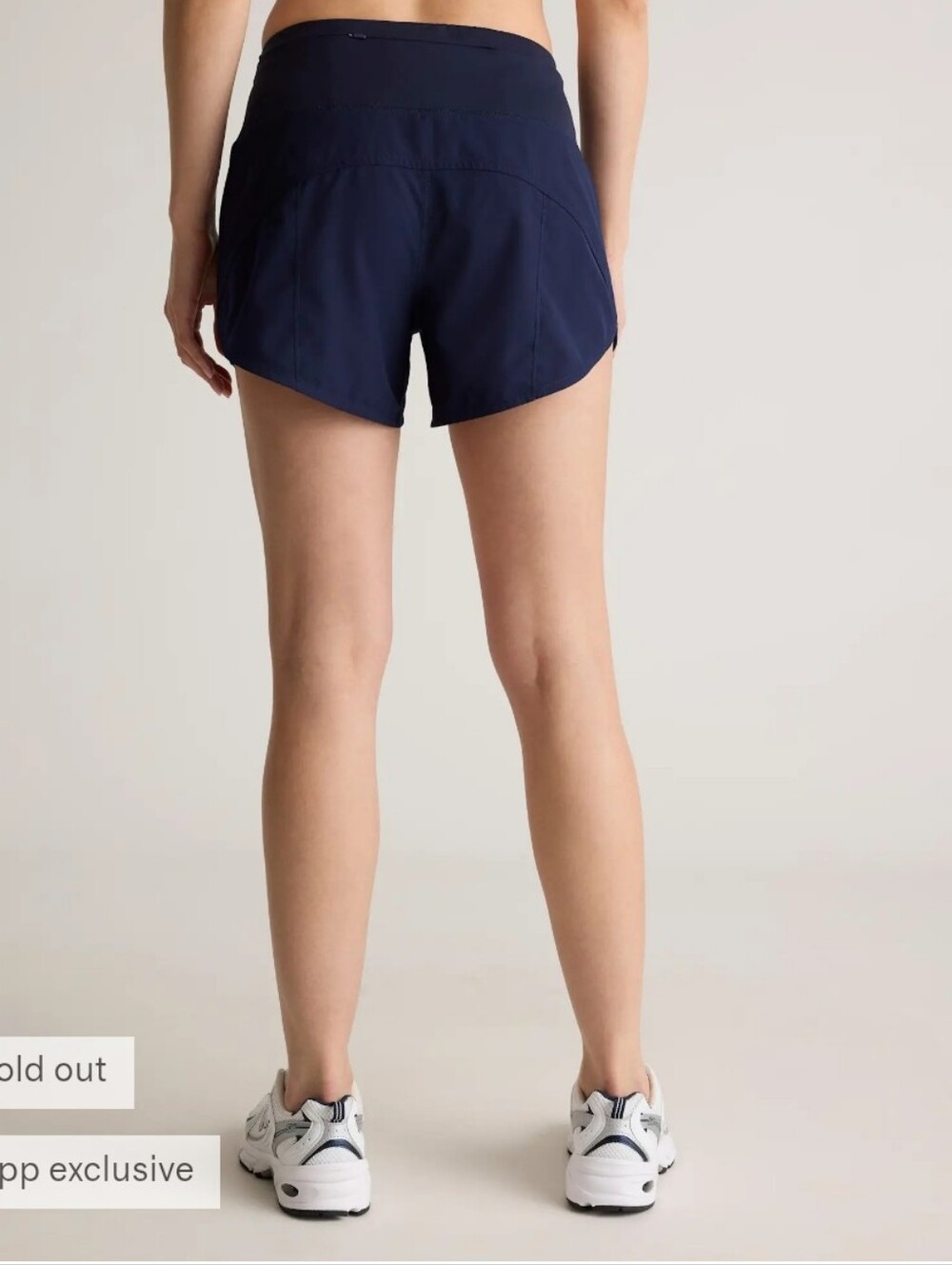 Quince Weightless High-Rise Running Navy Shorts Size S 4" inseam